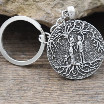 Parents & 1~5 Child 'tree Of Life' Pendant Keychain