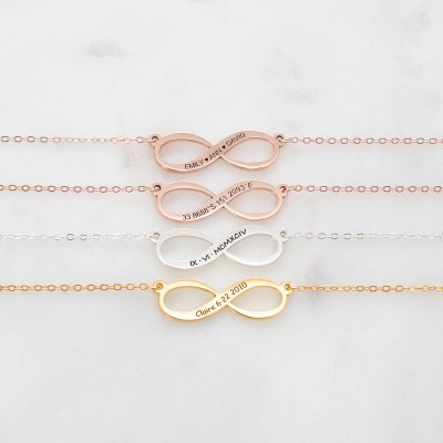 Infinity Jewelry | Silver Infinity Summer Necklace  | Personalised Infinity Gift | Mothers Gifts
