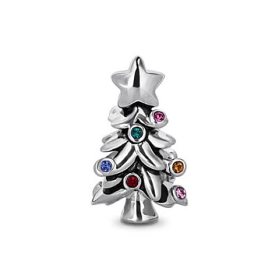 Rhinestones Christmas Tree Charm