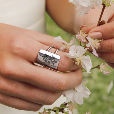 S925 Sterling Silver Wildflowers Ring Nature Ring