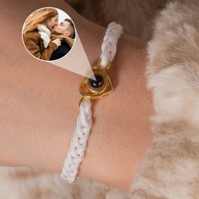 Personalised Friend Heart Photo Projection Bracelet Christmas Gift for Her Custom Friend Gifts