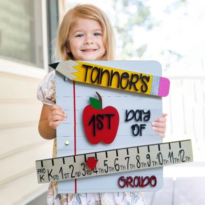 Personalised First/100th/Last Day of School Sign Kit Back to School Gifts for Kids
