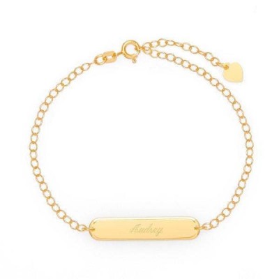 Personalised Engravable Name Bar Anklet Length Adjustable