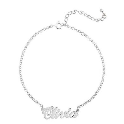 Personalised Name Anklet Length Adjustable