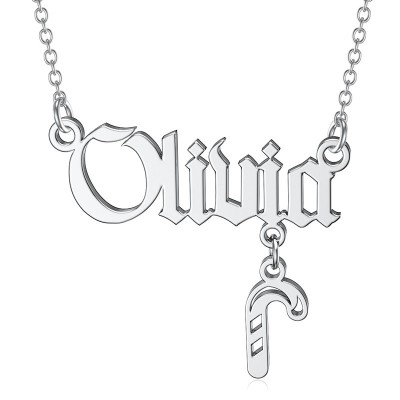 Personalised Christmas Dainty Letter Name Necklace 