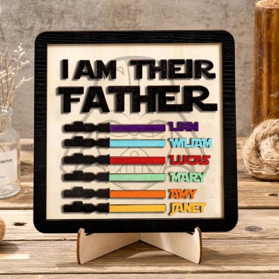 I Am Their Father Wood Sign Personalised Funny Gift for Dad Father's Day Gifts