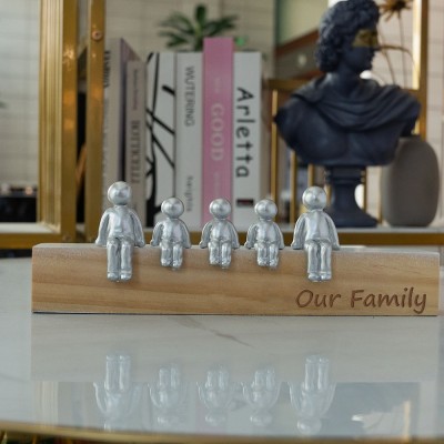 Personalised Engraved Sculpture Figurines Wood Birthday Anniversary Gift For Grandma Mum