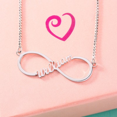 Personalised Single Names Infinity Necklace