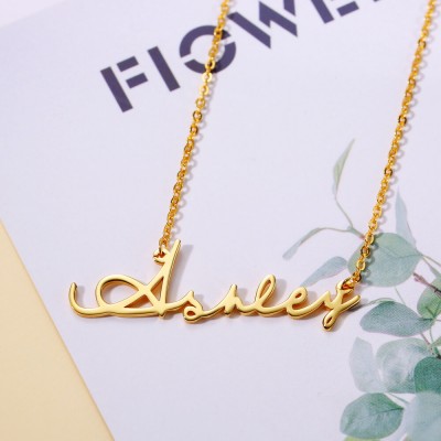 Personalised 18K Gold Classic Name Necklace for Her