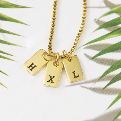 Personalised Pendant Name Necklace with Engraving 1-10 Names