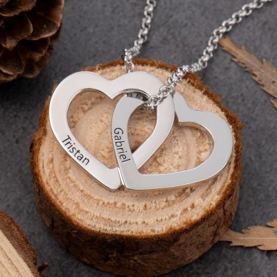 Personalise Heart Lock Heart Name Necklace Anniversary Gift For Grandma Wife Mum Her