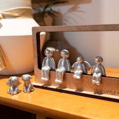 Our Little Family Personalised Sculpture Figurines 25th Anniversary Wedding Christmas Gift for Wife