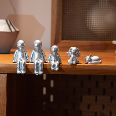 15 Years Our Little Family Gift Custom Sculpture Figurines 15th Anniversary Christmas Gift 