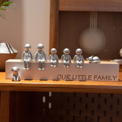 9 Years We Made A Family Personalised Sculpture Figurines 9th Anniversary Christmas Gift 