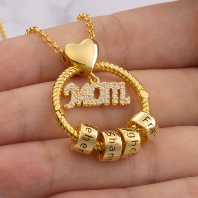 Personalised Mum Necklace with Kids Names Gift For Mum Grandma