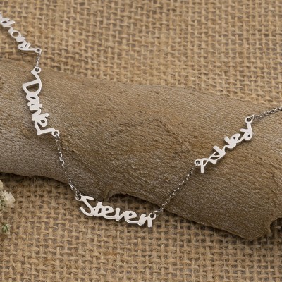 Personalised 1-6 Names Necklace for Her