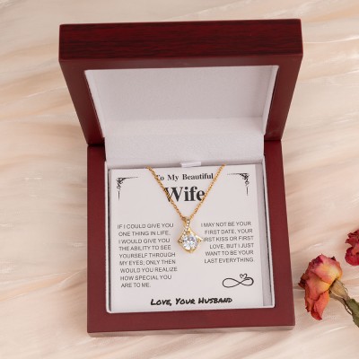 To My Beautiful Wife Necklace Romantic Engagement Gift For Her Wife Valentine's Day Anniversary Gift For Girlfriend