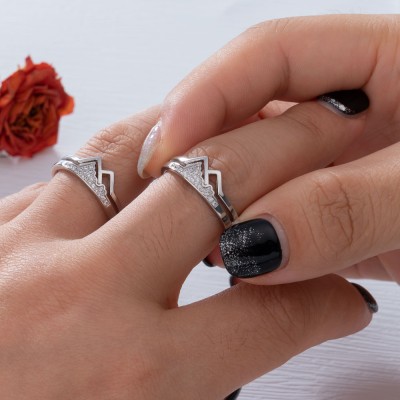 Adventure Mountain Couple Ring Set Valentine's Day Gift Ideas Anniversary Gift