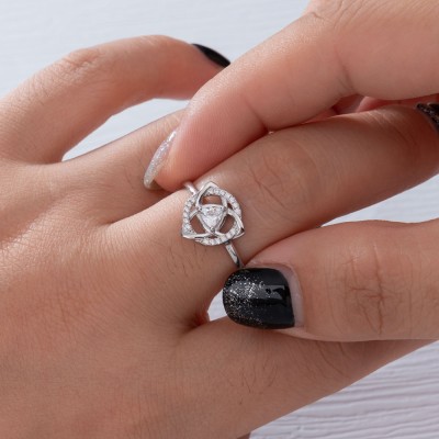 S925 Sterling Silver Personalised Promise Ring For Her