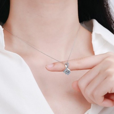 Silver Pendant Necklace For Mom And Dad