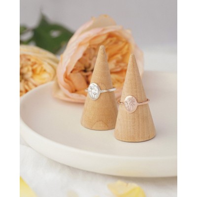 Personalised Birth Flower Ring