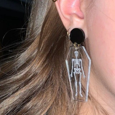 Halloween Skeleton Boi Earrings Gift For Her