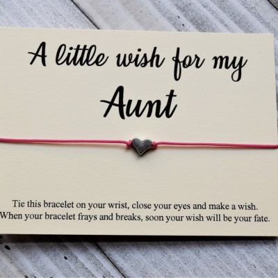 Personalised Aunt Wish Bracelet