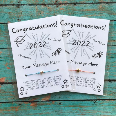 Personalised Graduation Wish Bracelet 