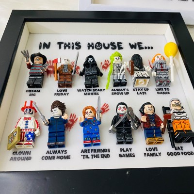 In This House We… Personalised Horror Character Frame Unique Halloween Gift
