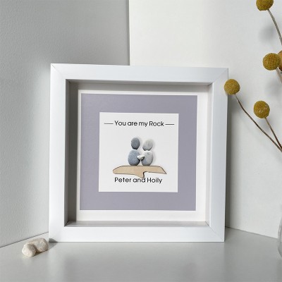 Personalised Wedding Pebble Art Picture Frame