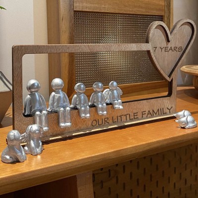 15 Years We Made A Family Gift Personalised Sculpture Figurines 15th Anniversary Christmas Gift 