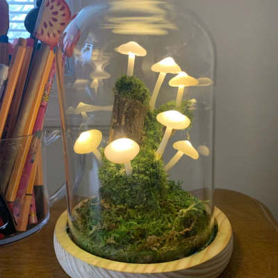 Handmade Small Tree Mushroom Lamp Love Anniversary Valentine's Day Gift for Her Girlfriend