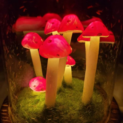 Handmade Red Mushroom Lamp Anniversary Unique Birthday Gifts For Her