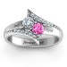 Personalised Birthstone Promise Ring With Engraving