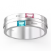 Men's Personalised Birthstone Promise Ring With Engraving