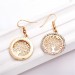 Tree Of Life - Gold Earrings W/ Rhinestones