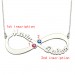 Infinity Name Necklace With Birthstones