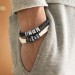 Unsex Personalised Bead Strap Bracelet With 1-10 Names In 6 Colors