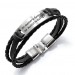 Personalised Engraved Leather Bar Bracelet