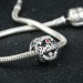 Swarovski Crystal Happy Birthday Charm Silver