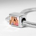 Cuboid Shaped Engraved Photo Charm Silver