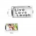 Live Love Laugh Photo Charm Silver