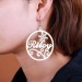 Personalised Circle Name Earrings