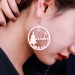 Personalised Circle Name Earrings