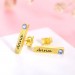 Personalised Bar Earrings with Birthstones