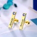 Personalised Bar Earrings with Birthstones