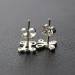 Personalised Single Initial Monogram Stud Earrings Sterling Silver