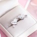 Personalised Arrow Heart Earrings in Silver