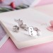 Personalised Arrow Heart Earrings in Silver