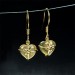 Sparkling Pink Heart-Shaped Gemstone Bowknot Earrings